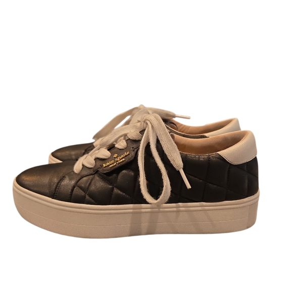 KATE SPADE SELENA QUILTED SNEAKER.KH818. SIZE 8.5B BLACK. - Picture 2 of 12